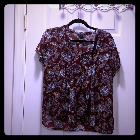 Red Patterned Blouse - Picture 1 of 3